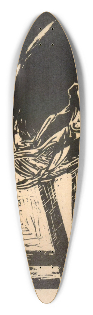 Jerzy Hulewicz - Bell (Hangman) 39.3 inch art pintail longboard deck