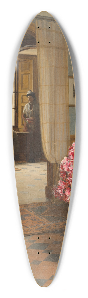 Jessica Hayllar - Fresh from the greenhouse 39.3 inch art pintail longboard deck