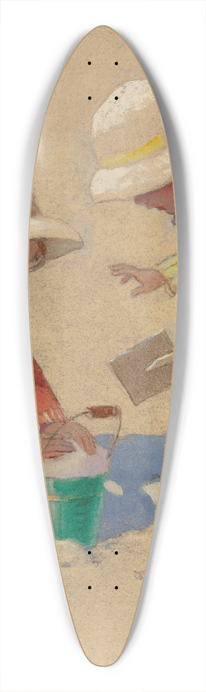 Jessie Willcox Smith - Building a Sand Castle 39.3 inch art pintail longboard deck