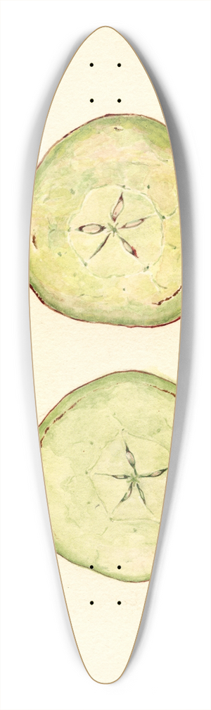 J.F. Brewer - Malus domestica 39.3 inch art pintail longboard deck