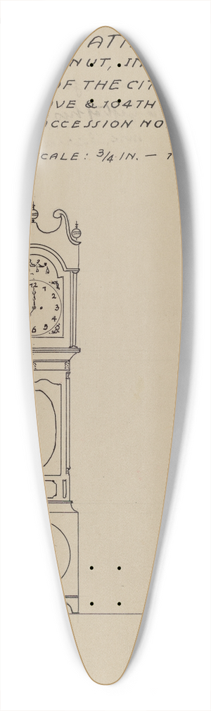 J.F. Rust - Grandfathers Clock 39.3 inch art pintail longboard deck