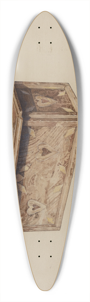 J. Herman McCollum - Pa. German Box 39.3 inch art pintail longboard deck