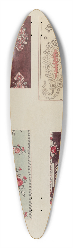 J. Howard Iams - Chintz (From Quilt) 39.3 inch art pintail longboard deck