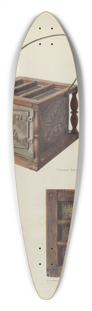 J. Howard Iams - Foot Warmer 39.3 inch art pintail longboard deck
