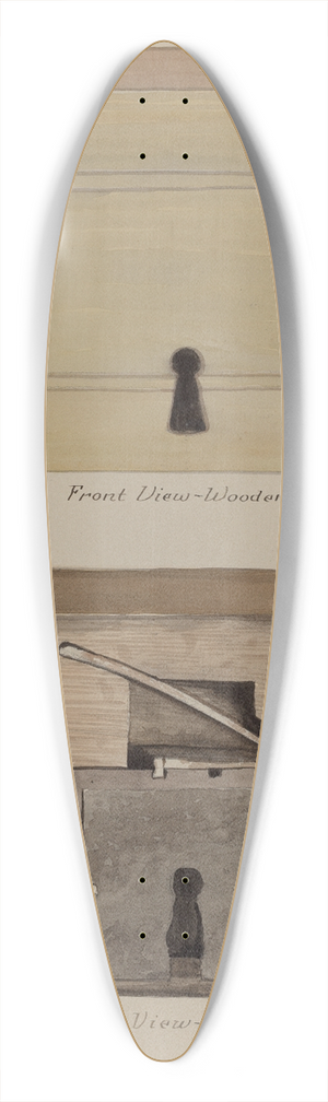 J. Howard Iams - Lock 39.3 inch art pintail longboard deck