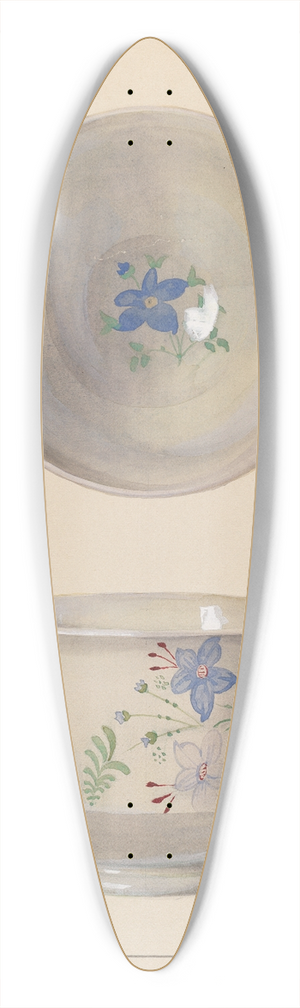 J. Howard Iams - Tea Cup 39.3 inch art pintail longboard deck