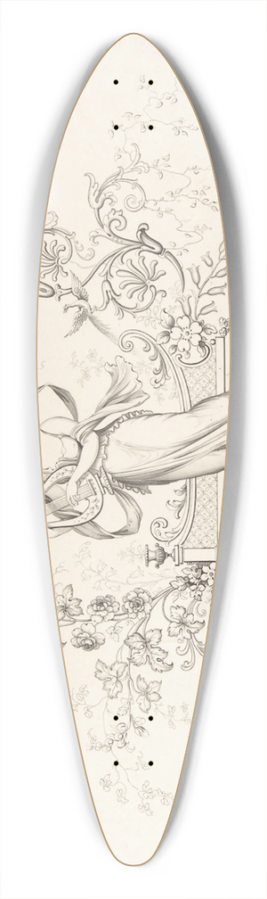 J. Hulme - Design for Panel Decoration 39.3 inch art pintail longboard deck