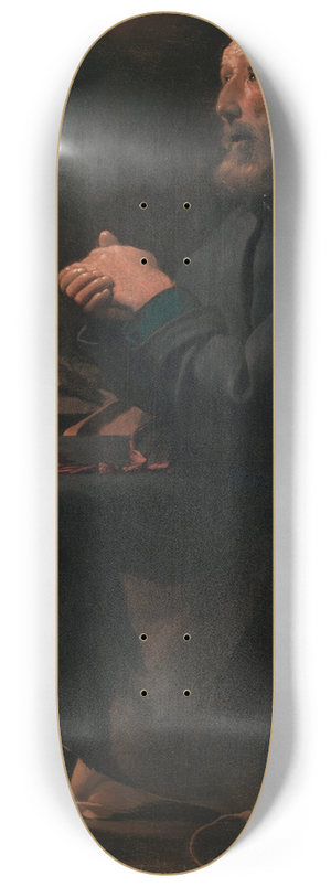 Georges de La Tour - Saint Peter Repentant 8.25 inch art skate deck