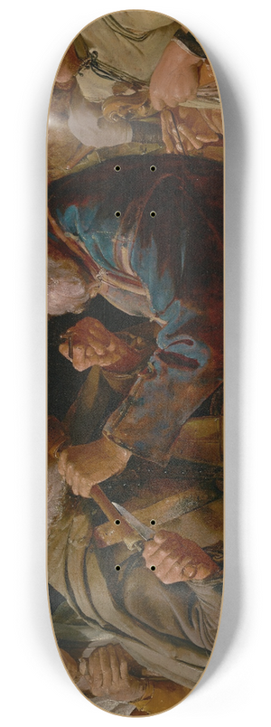 Georges de La Tour - The Musicians Brawl 8.25 inch art skate deck