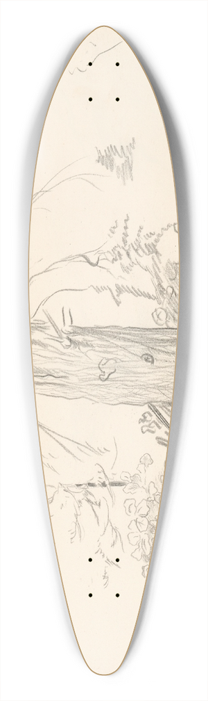 Jn Novk - Strom 39.3 inch art pintail longboard deck