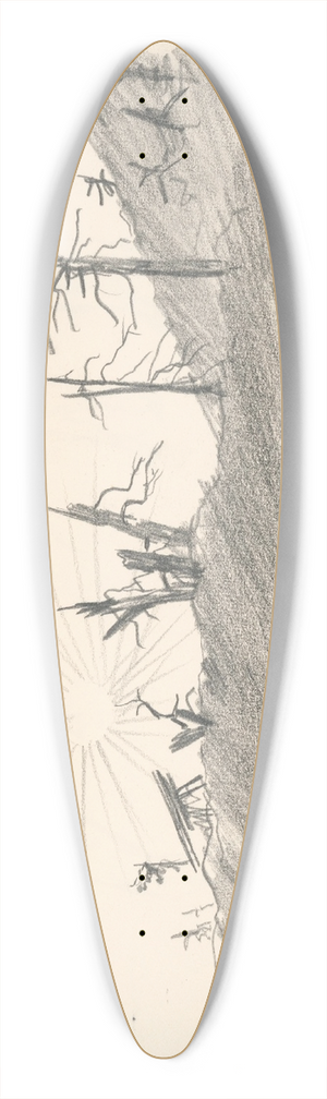 Jn Novk - Such stromy pri vchode slnka 39.3 inch art pintail longboard deck