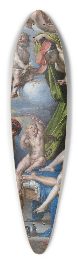 Joachim Wtewael - Mars and Venus Surprised By Vulcan 39.3 inch art pintail longboard deck