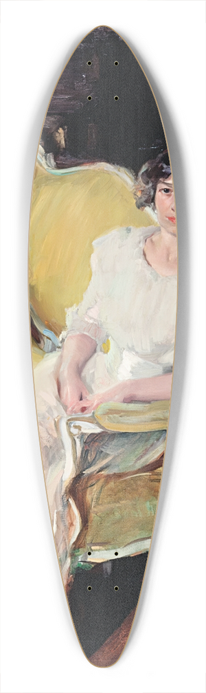 Joaqun Sorolla - Clotilde seated on the Sofa 39.3 inch art pintail longboard deck