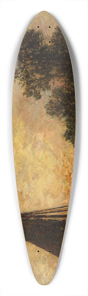 Johan Barthold Jongkind - Coucher de soleil en Hollande 39.3 inch art pintail longboard deck
