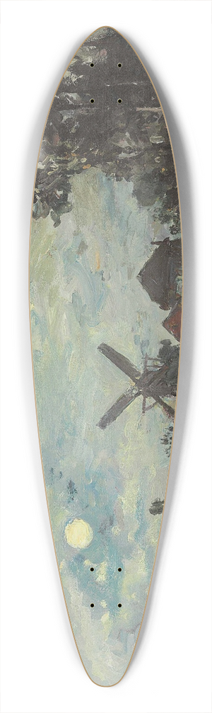 Johan Barthold Jongkind - Effet De Lune Sur Lestuaire, Hollande 39.3 inch art pintail longboard deck