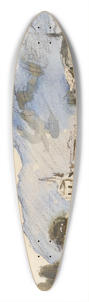 Johan Barthold Jongkind - Environs de Grenoble 39.3 inch art pintail longboard deck