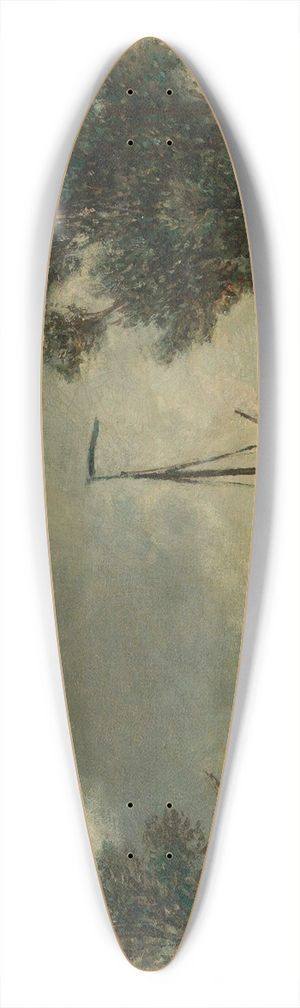 Johan Barthold Jongkind - La Passerelle, Hollande 39.3 inch art pintail longboard deck