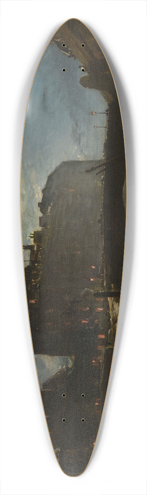Johan Barthold Jongkind - Notre-Dame de Paris 39.3 inch art pintail longboard deck