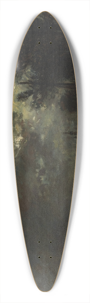 Johan Barthold Jongkind - View on Overschie in Moonlight 39.3 inch art pintail longboard deck