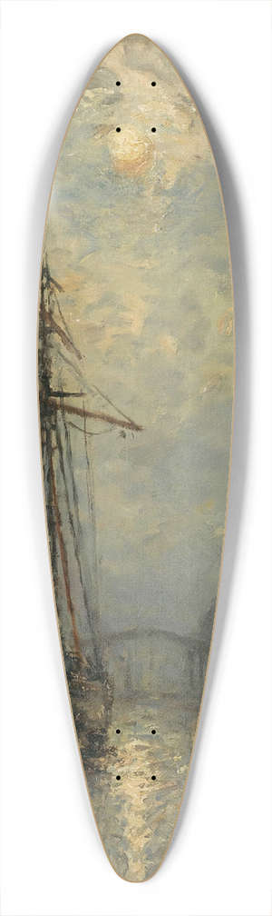 Johan Barthold Jongkind - Vue Du Port Doverschie 39.3 inch art pintail longboard deck