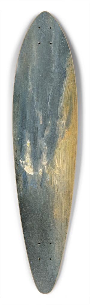 Johan Christian Dahl - Clouds In Moonlight 39.3 inch art pintail longboard deck