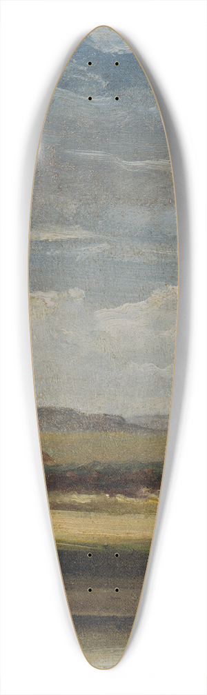 Johan Christian Dahl - Landschaftsblick mit hohem Wolkenhimmel 39.3 inch art pintail longboard deck