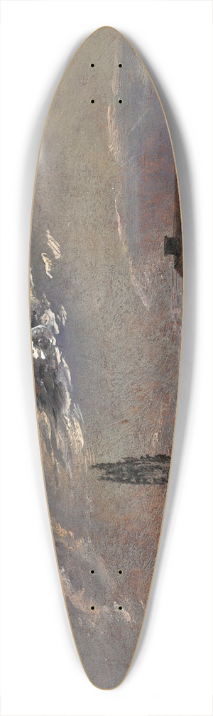 Johan Christian Dahl - Moonlit Landscape 39.3 inch art pintail longboard deck