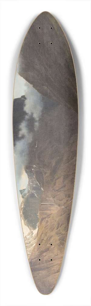 Johan Fredrik Eckersberg - Landscape from Romsdalen 39.3 inch art pintail longboard deck
