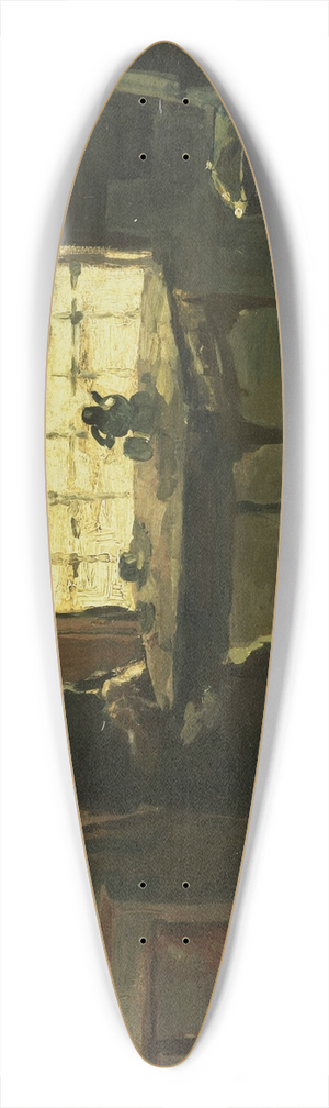 Johan Hendrik Weissenbruch - Boereninterieur 39.3 inch art pintail longboard deck