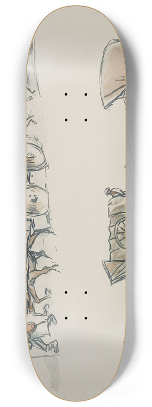 Georges Goursat (Sem) - Attelages dont une cuisine roulante 8.25 inch art skate deck