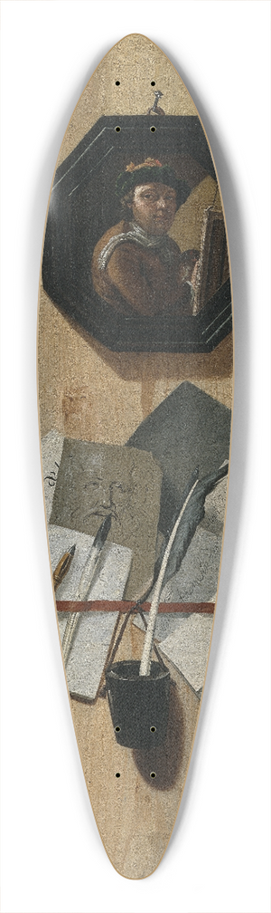 Johan Klopper - Trompe loeil 39.3 inch art pintail longboard deck