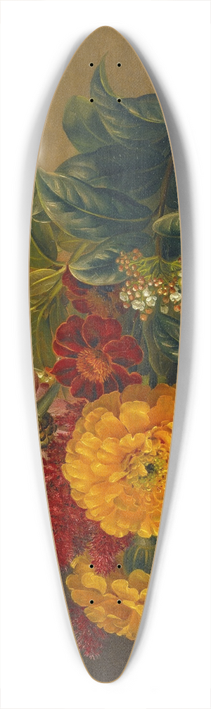 Johan Laurentz Jensen - Flowers In A Vase On A Marble Tabletop 39.3 inch art pintail longboard deck