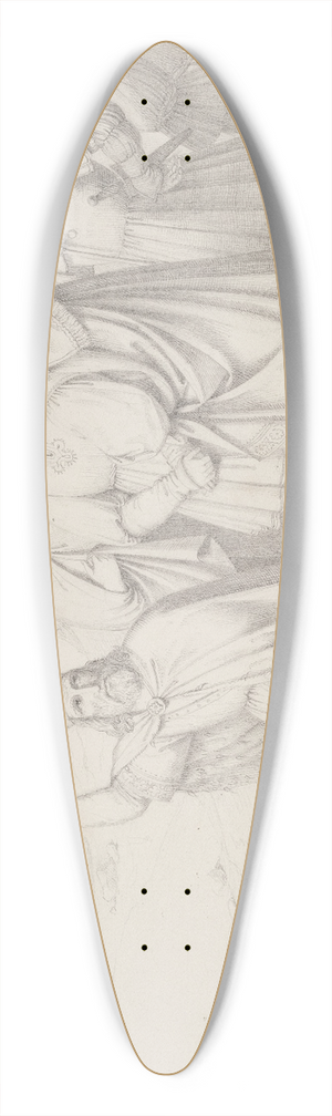 Johan Ludvig Lund - Knud den Store ved strandbredden 39.3 inch art pintail longboard deck