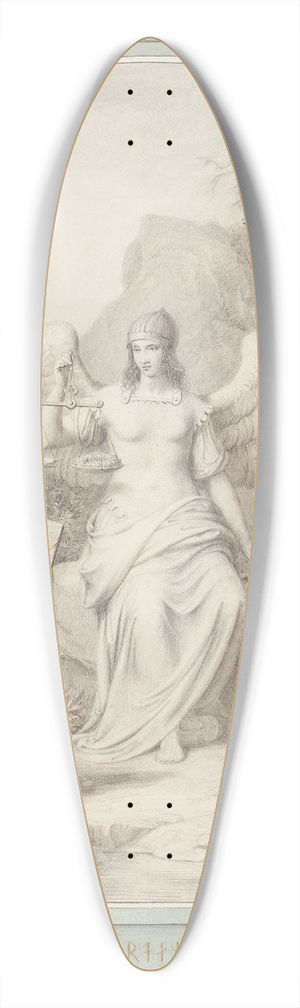 Johan Ludvig Lund - Nornerne 39.3 inch art pintail longboard deck