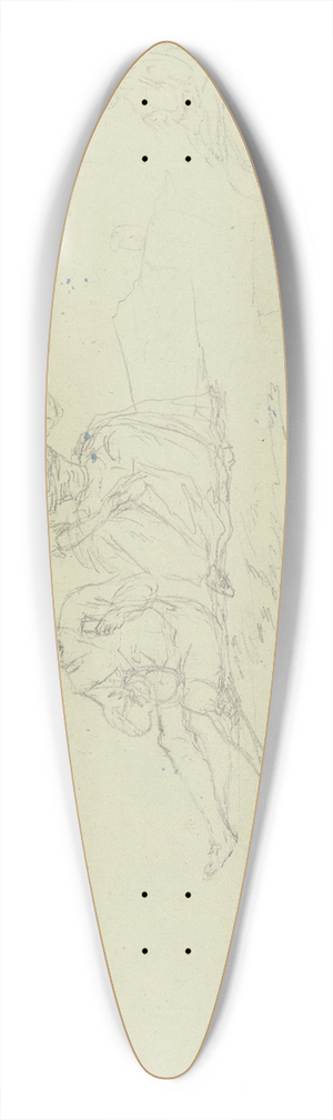 Johann Andreas Herrlein - Lying figures 39.3 inch art pintail longboard deck