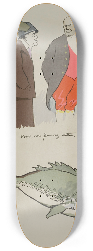 Georges Goursat (Sem) - cagnotte des hommes 8.25 inch art skate deck