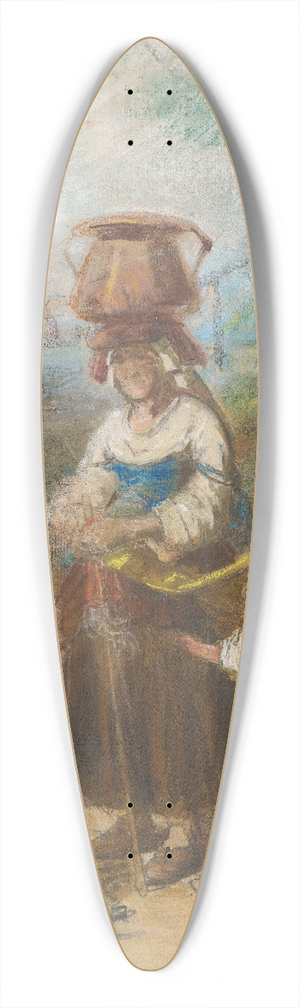 Johann Baptist Kirner - The broken jug 39.3 inch art pintail longboard deck