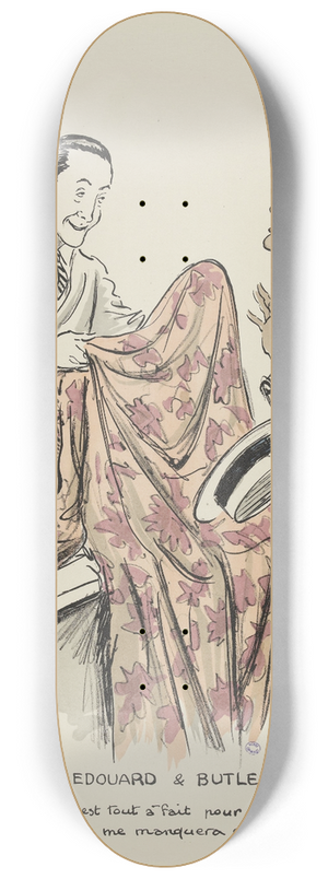 Georges Goursat (Sem) - Chez EDOUARD & BUTLER 8.25 inch art skate deck