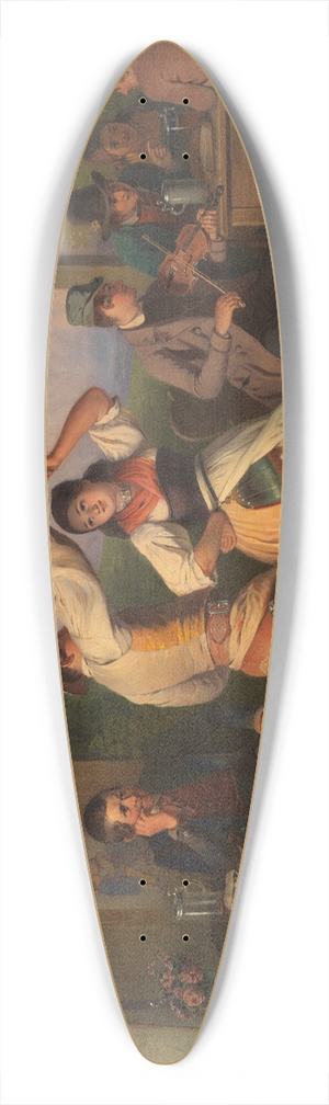 Johann Baptist Wengler - Tanzendes Paar 39.3 inch art pintail longboard deck