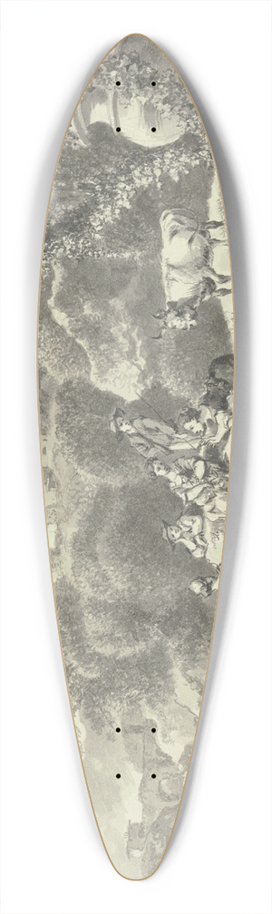 Johann Christian Klengel - Bewaldete Hgellandschaft mit antikem Rundtempel 39.3 inch art pintail longboard deck