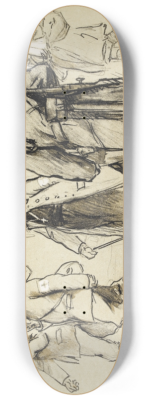 Georges Goursat (Sem) - Convoi de blesss 8.25 inch art skate deck