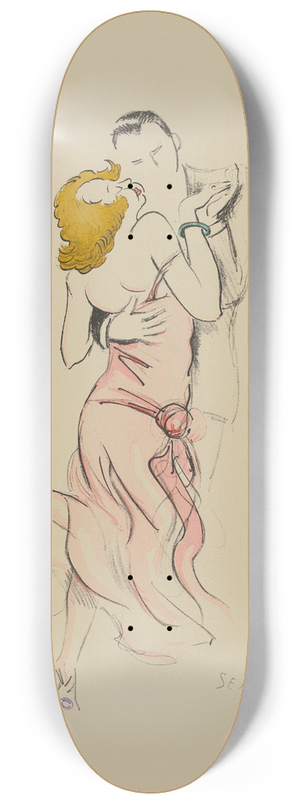 Georges Goursat (Sem) - couple dansant 8.25 inch art skate deck