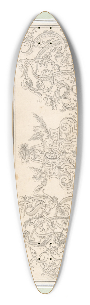 Johann Daniel Preissler - Design for Orthographia pl.5 39.3 inch art pintail longboard deck