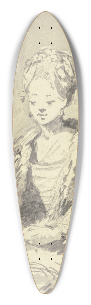 Johann Emanuel Goebel - Dame, auf einem Stuhl sitzend 39.3 inch art pintail longboard deck
