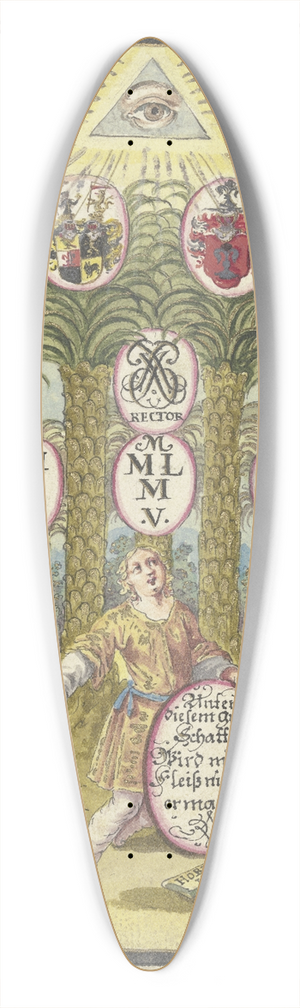 Johann Esaias Nilson - Knabe mit einem Schild unter Palmen 39.3 inch art pintail longboard deck