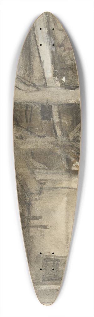 Johannes Bosboom - Stalinterieur 39.3 inch art pintail longboard deck