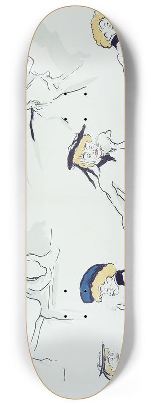 Georges Goursat (Sem) - Gabrielle Rju dite Rjane 8.25 inch art skate deck