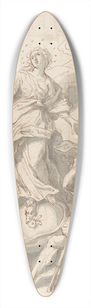 Johann Georg Bergmller - The Immaculate Virgin 39.3 inch art pintail longboard deck