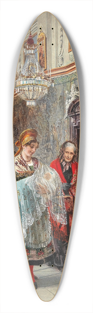 Johann Hamza - After The Baptism 39.3 inch art pintail longboard deck