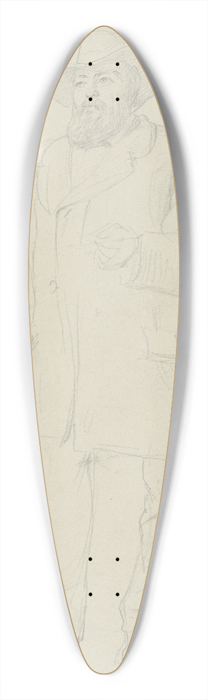 Johann Heinrich Hasselhorst - Der Maler Wick in ganzer Figur 39.3 inch art pintail longboard deck